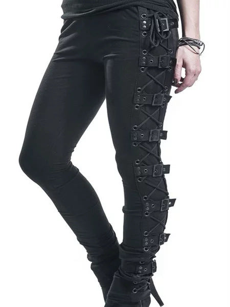 Women's Fashion Punk Skinny Pants