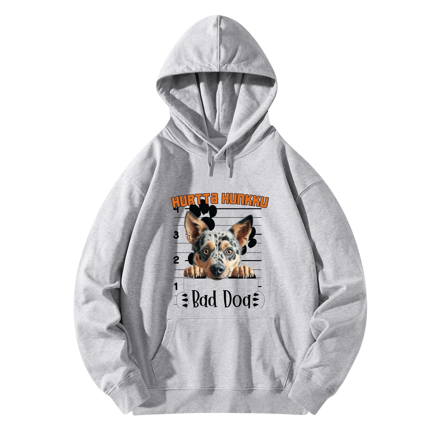 Unisex Front & Back  bad dog Cotton Hoodie omalla tekstillä ja kuvalla