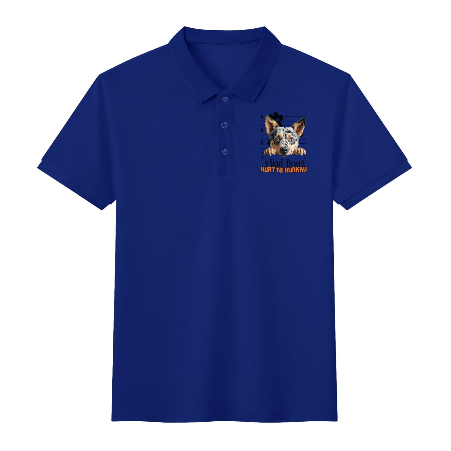 unisex bad dog Polo Shirt -  muokkaa millä tahansa omalla kuvalla, järjestelmä poistaa taustan