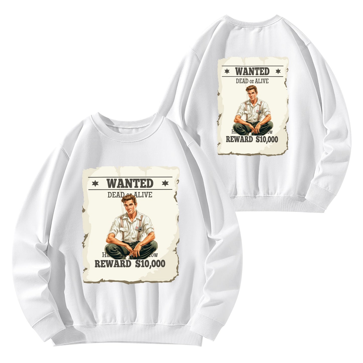 Front & Back Printing Unisex Cotton Sweatshirt