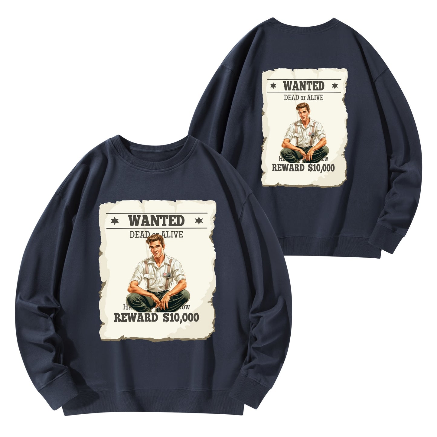 Front & Back Printing Unisex Cotton Sweatshirt