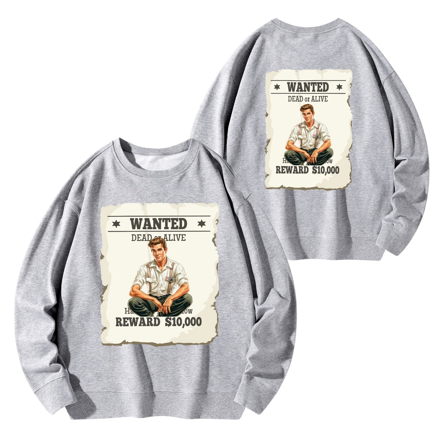 Front & Back Printing Unisex Cotton Sweatshirt