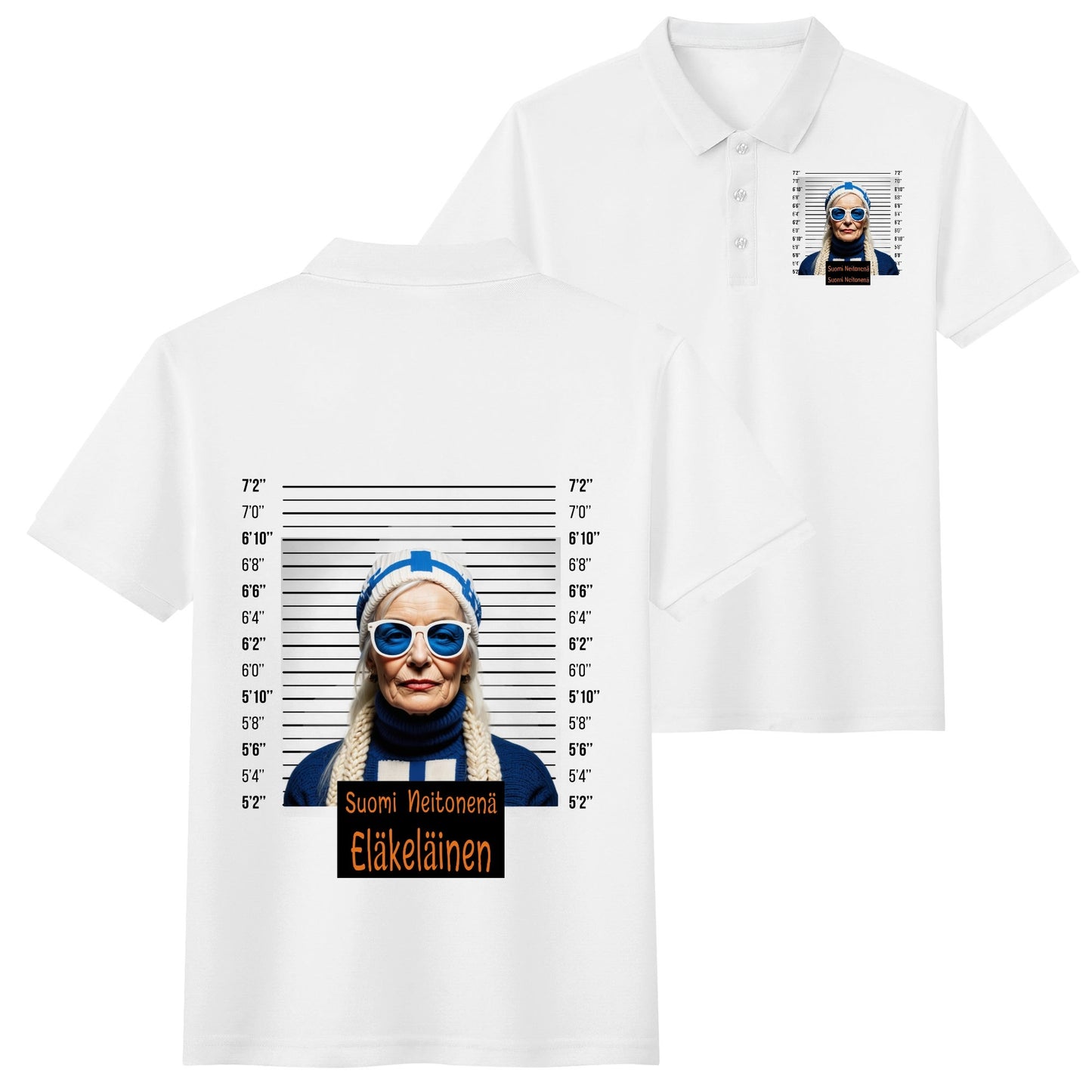 Unisex Adult Half printed Cotton Polo Shirt