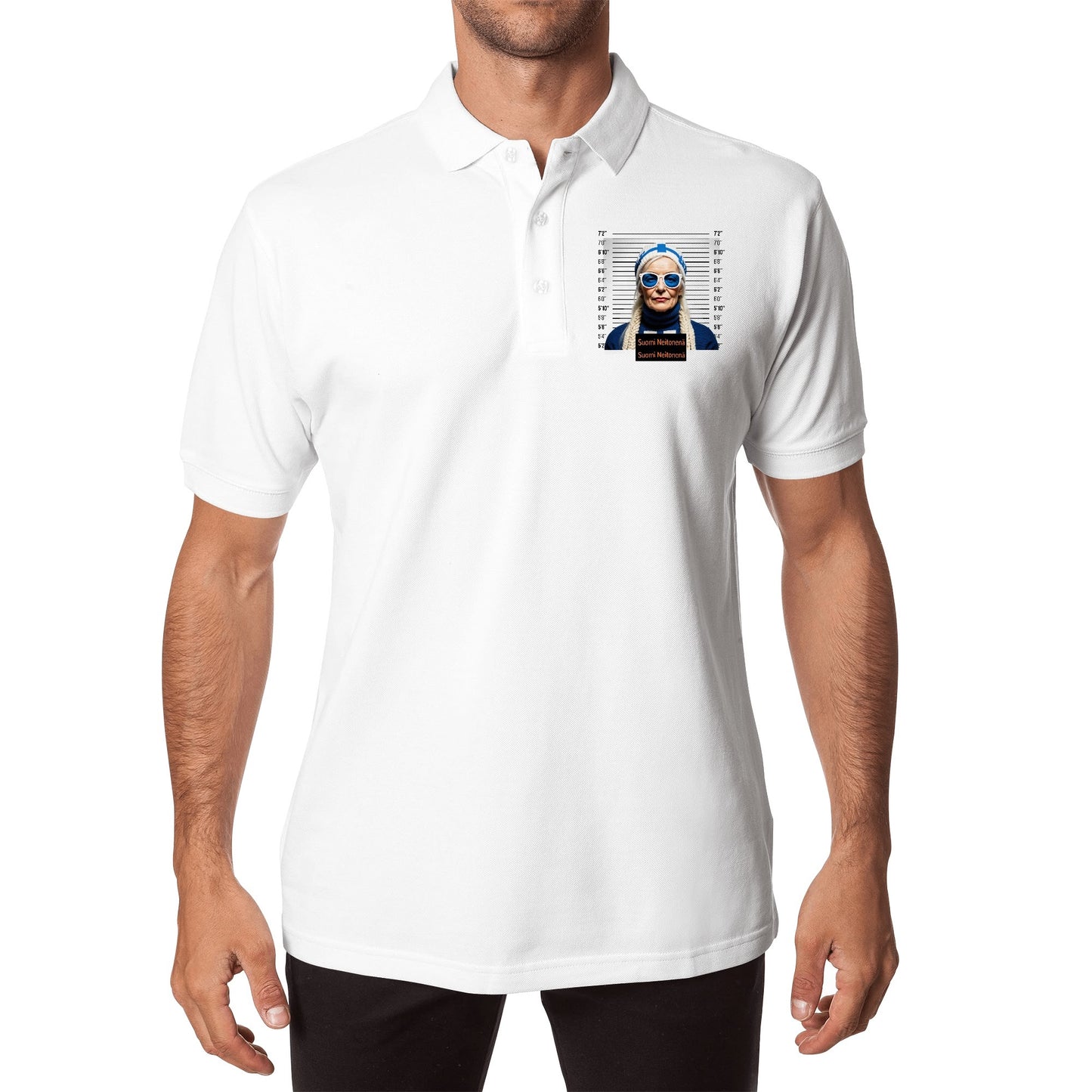 Unisex Adult Half printed Cotton Polo Shirt