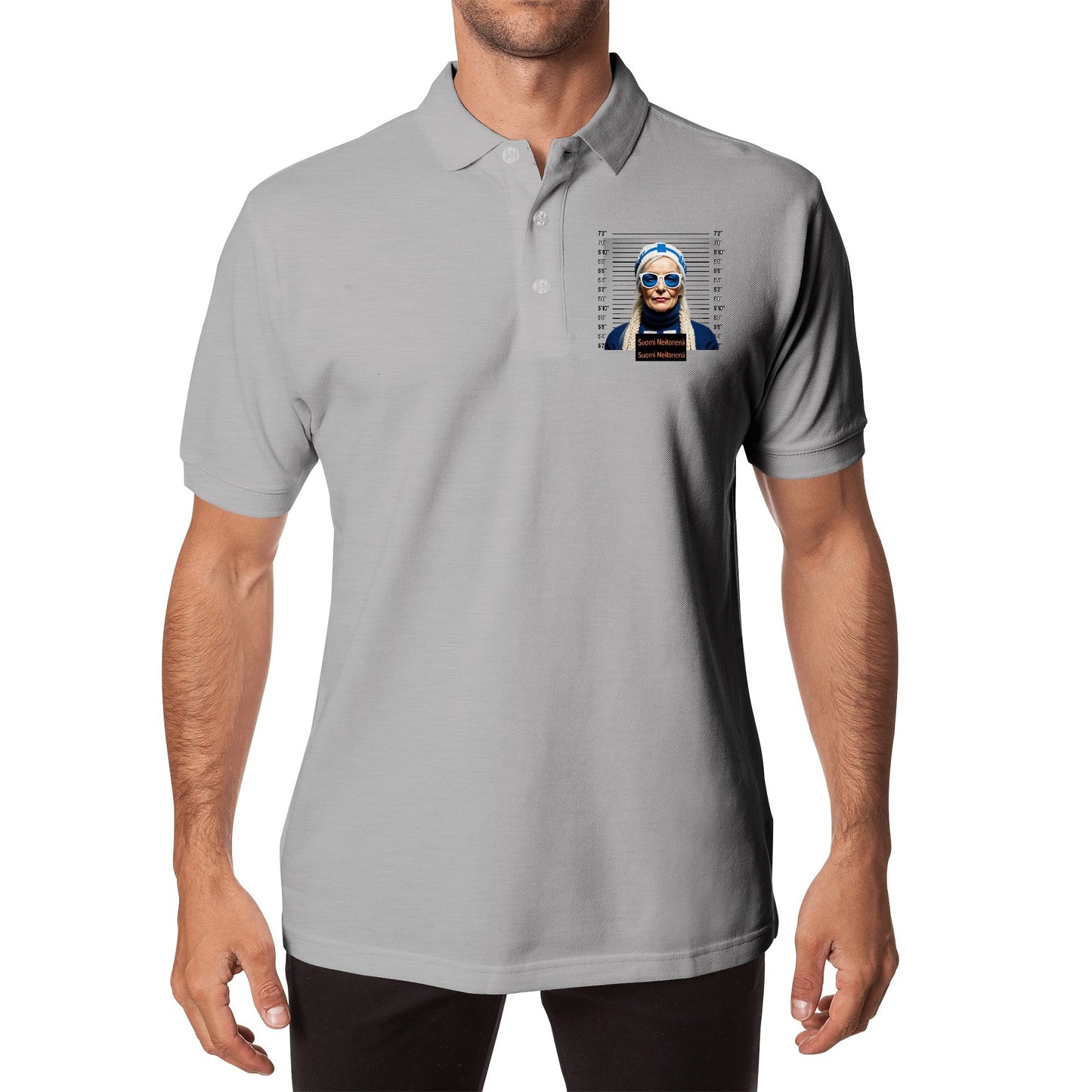 Unisex Adult Half printed Cotton Polo Shirt