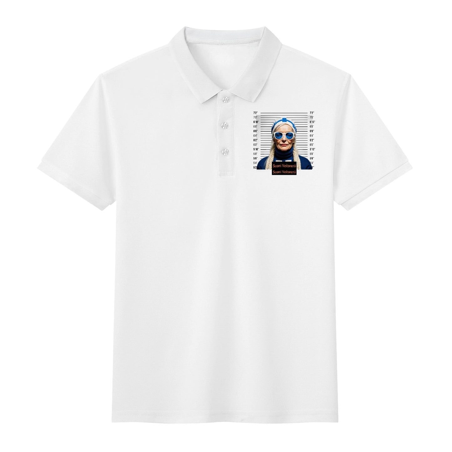 Unisex Adult Half printed Cotton Polo Shirt