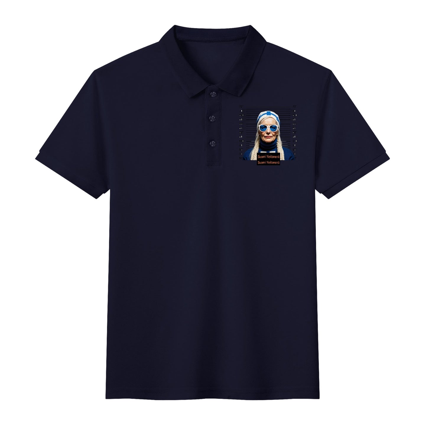 Unisex Adult Half printed Cotton Polo Shirt