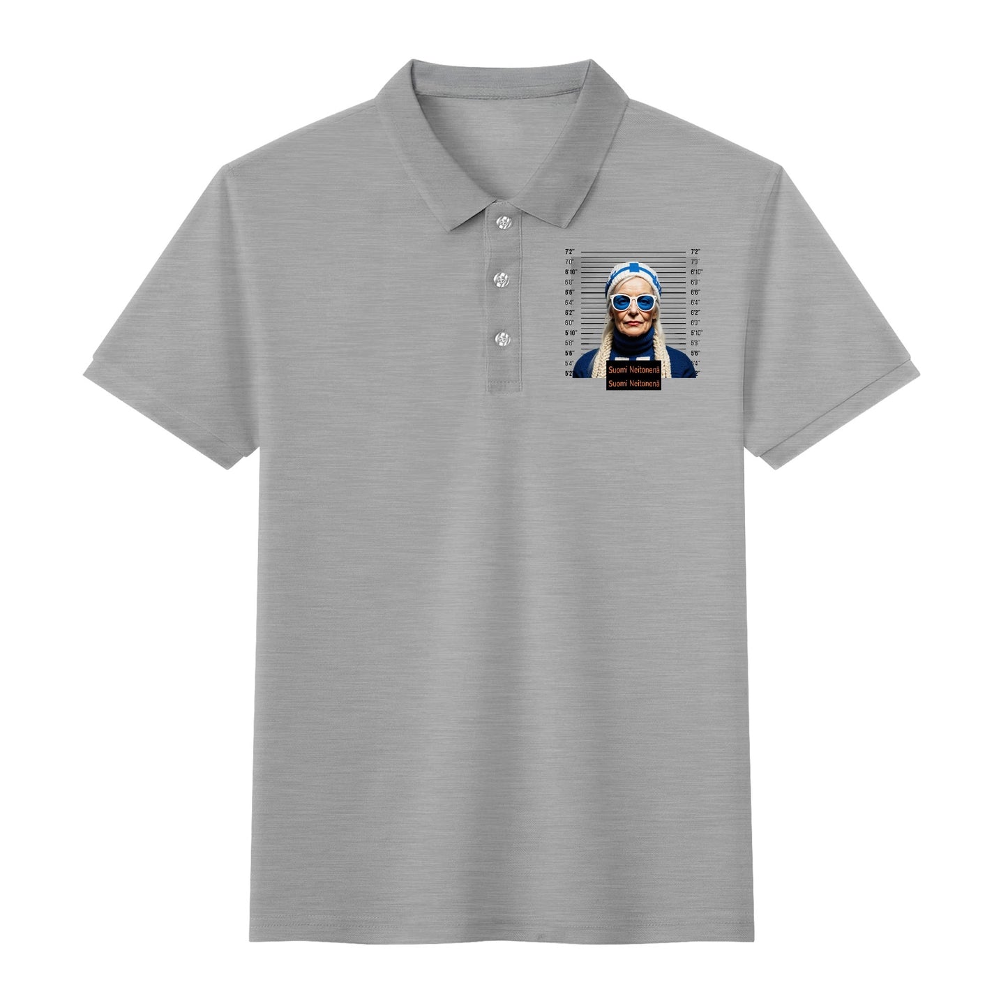 Unisex Adult Half printed Cotton Polo Shirt