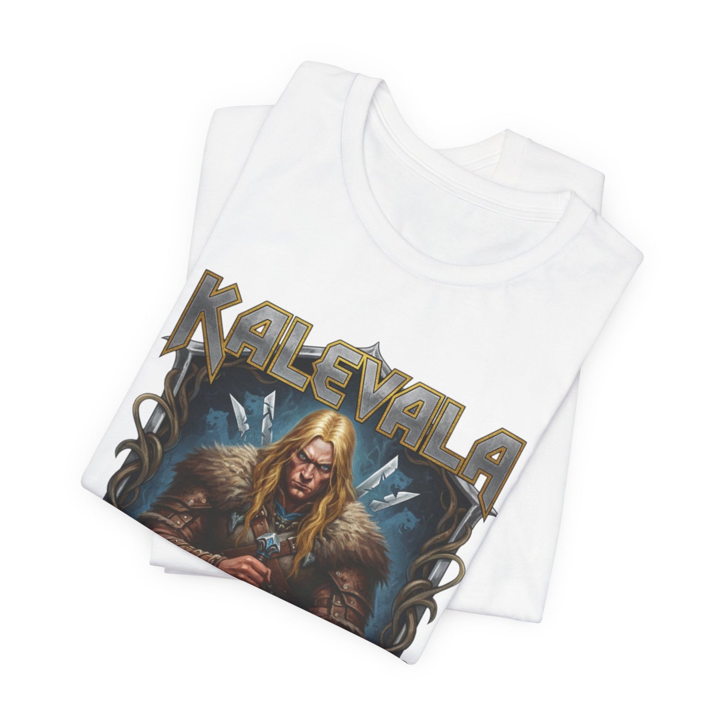 Kullervo — Kalevalan traaginen soturi Teepaita — Retro Graphic T-Shirt