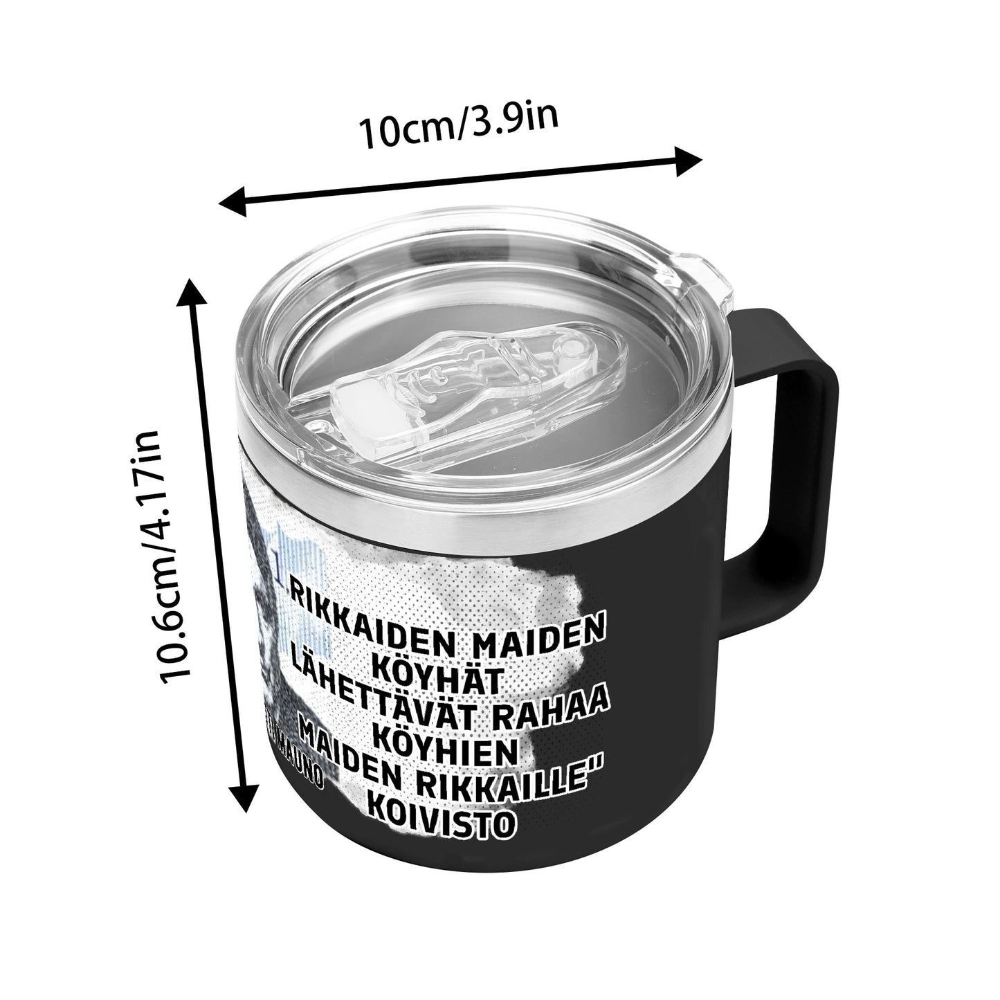 Personalized 14oz Stainless Steel Coffee Mug Coffee Cup with Lid and Handle