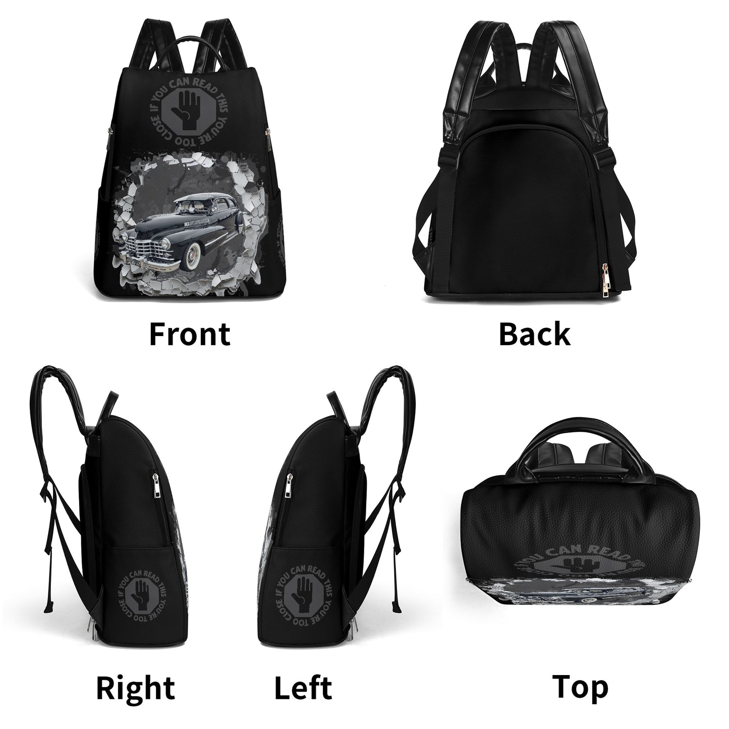 New Travel PU Daypack Anti-theft Backpack