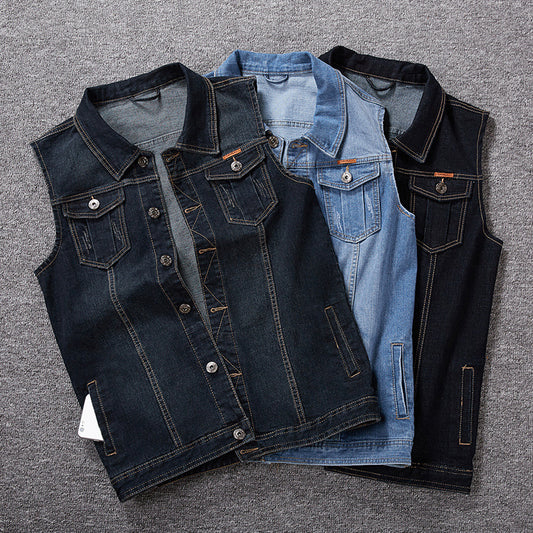 Plus size denim vest