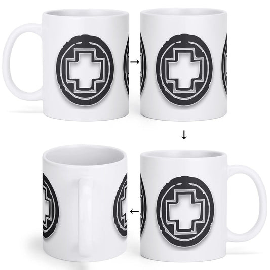 aselajit military suomi valkoinen muki