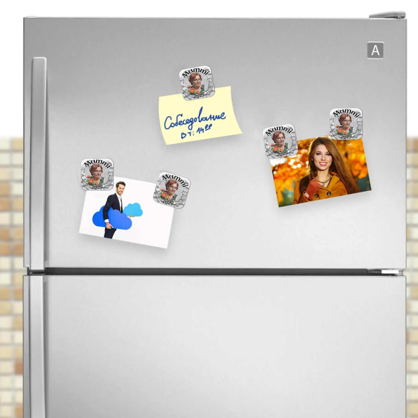 Personalized Magnetic Photos Gifts Fridge Stickers 4 Pcs