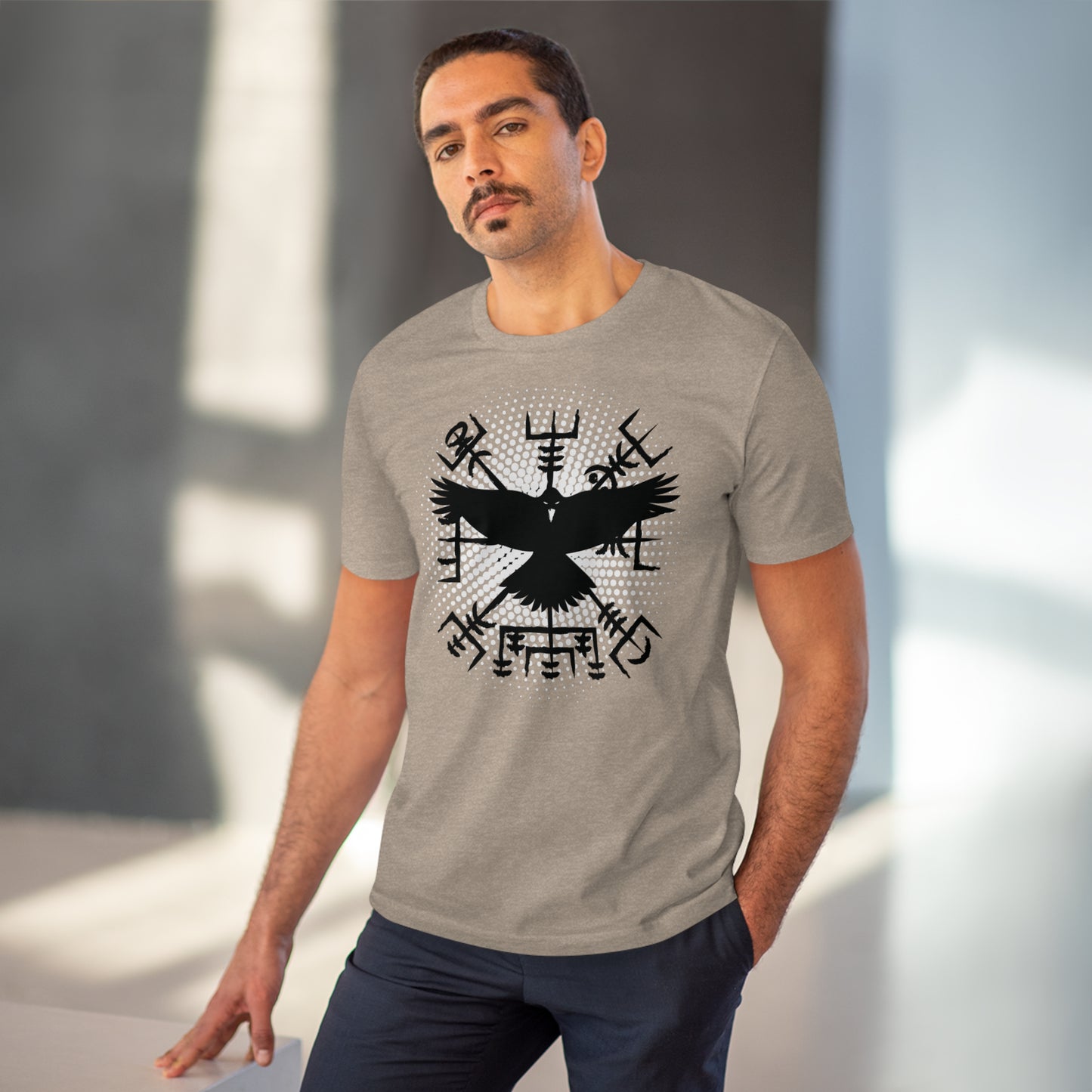 T-shirt unisex eco cotton - vegvisir and raven