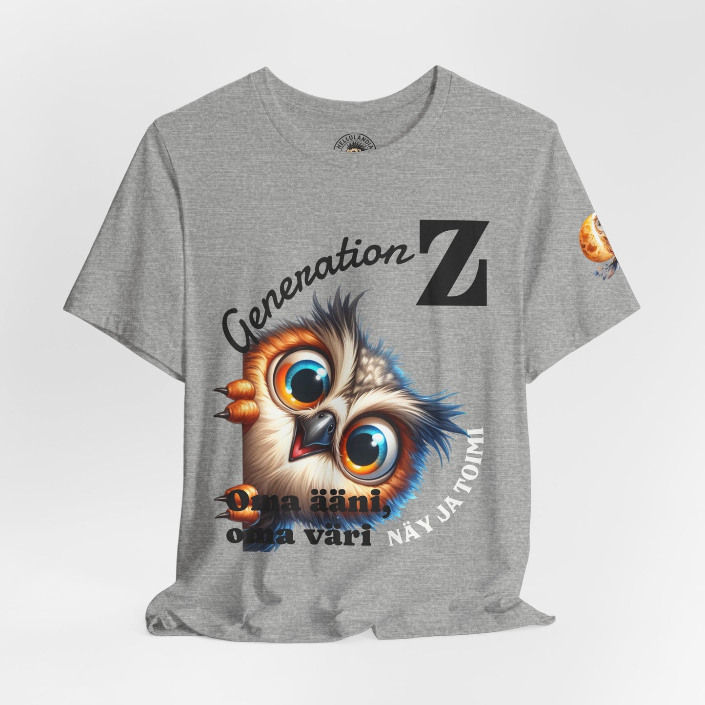 Hassu Pöllö Generation Z Tee — Funny Owl Graphic T-Shirt