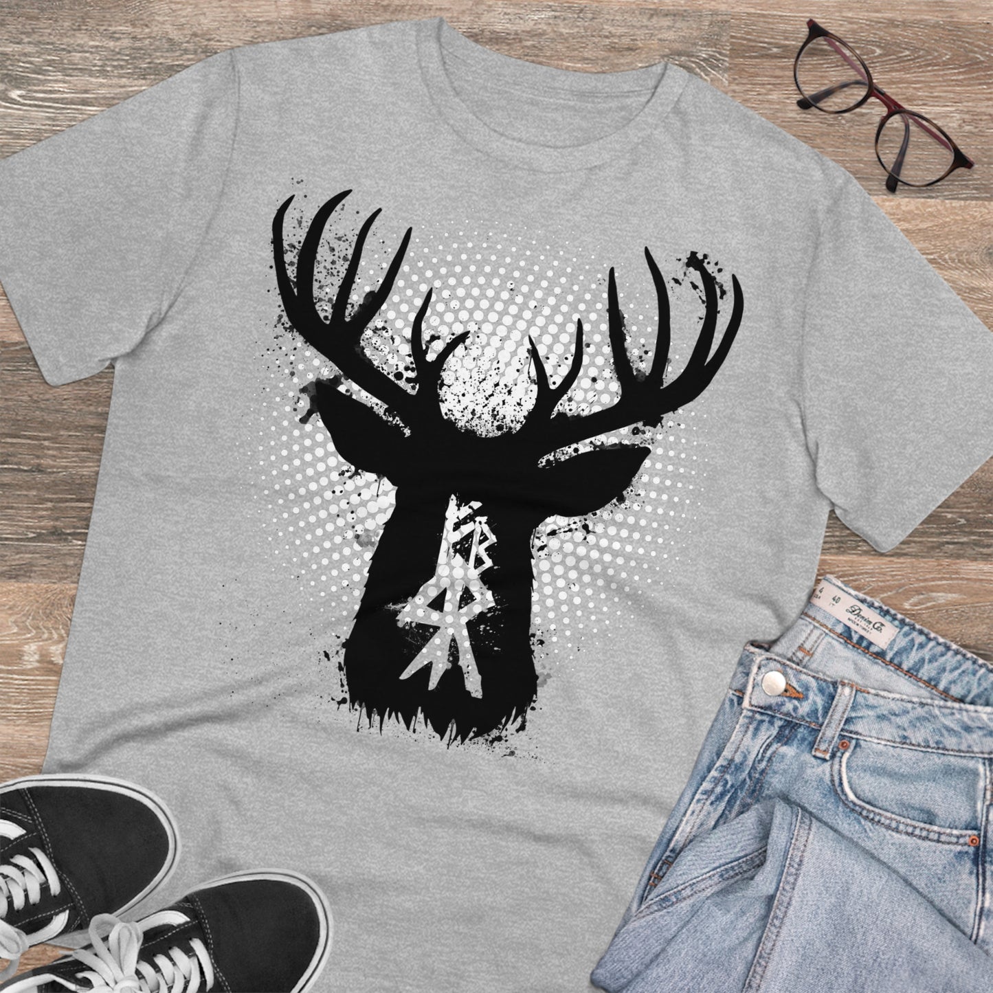 T-shirt unisex eco cotton - deer binding halter