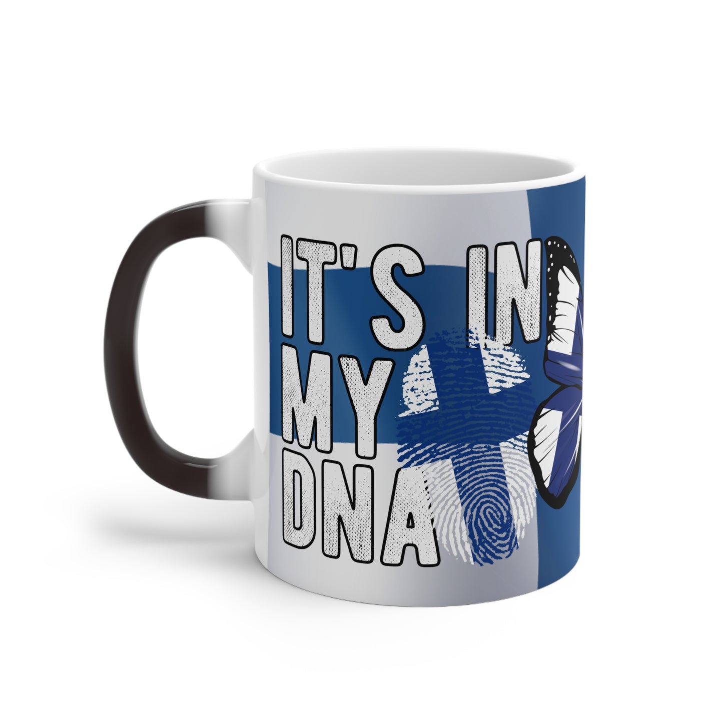 Magic mug butterfly and dna Finland 