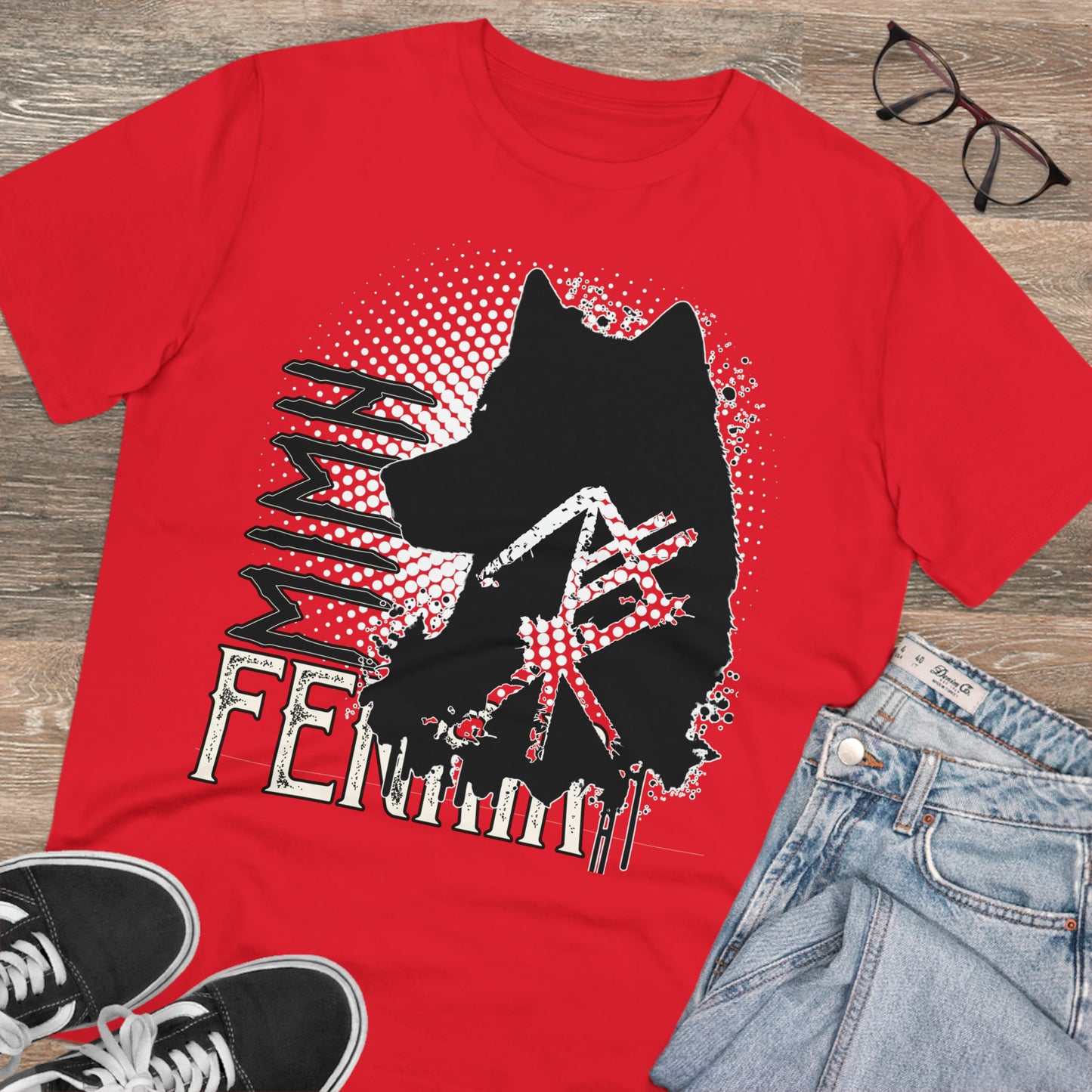 T-shirt unisex eco cotton - wolf Fenrir