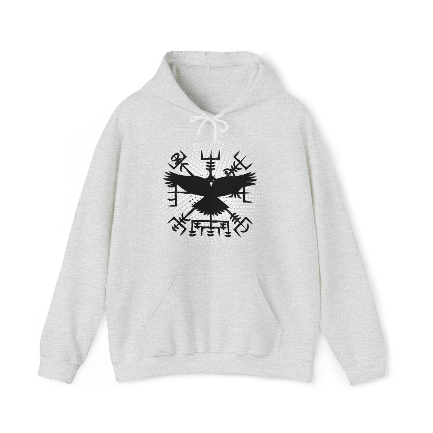 hoodie made of strong cotton - vegvisir raven