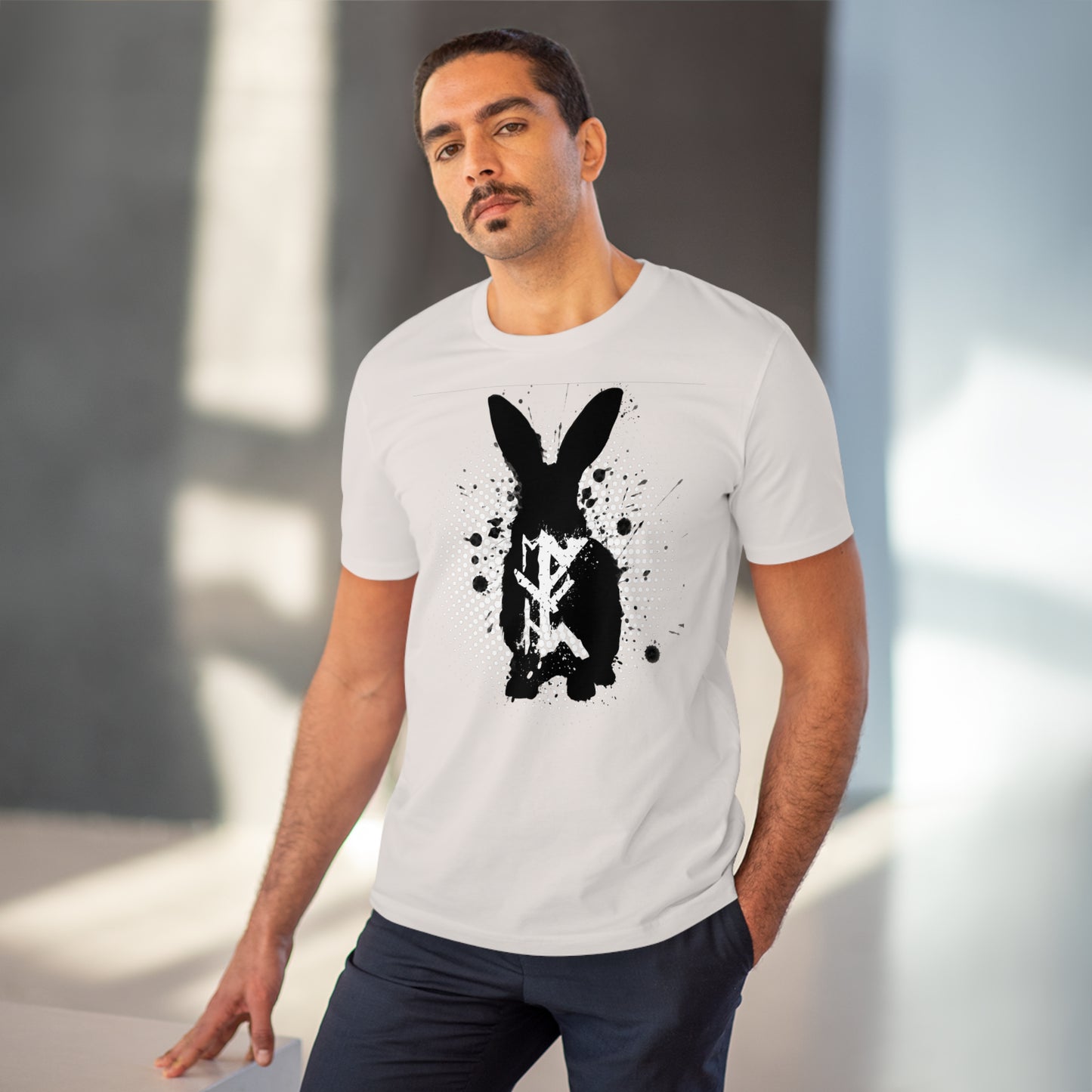 T-shirt unisex eco cotton - rabbit binding halter