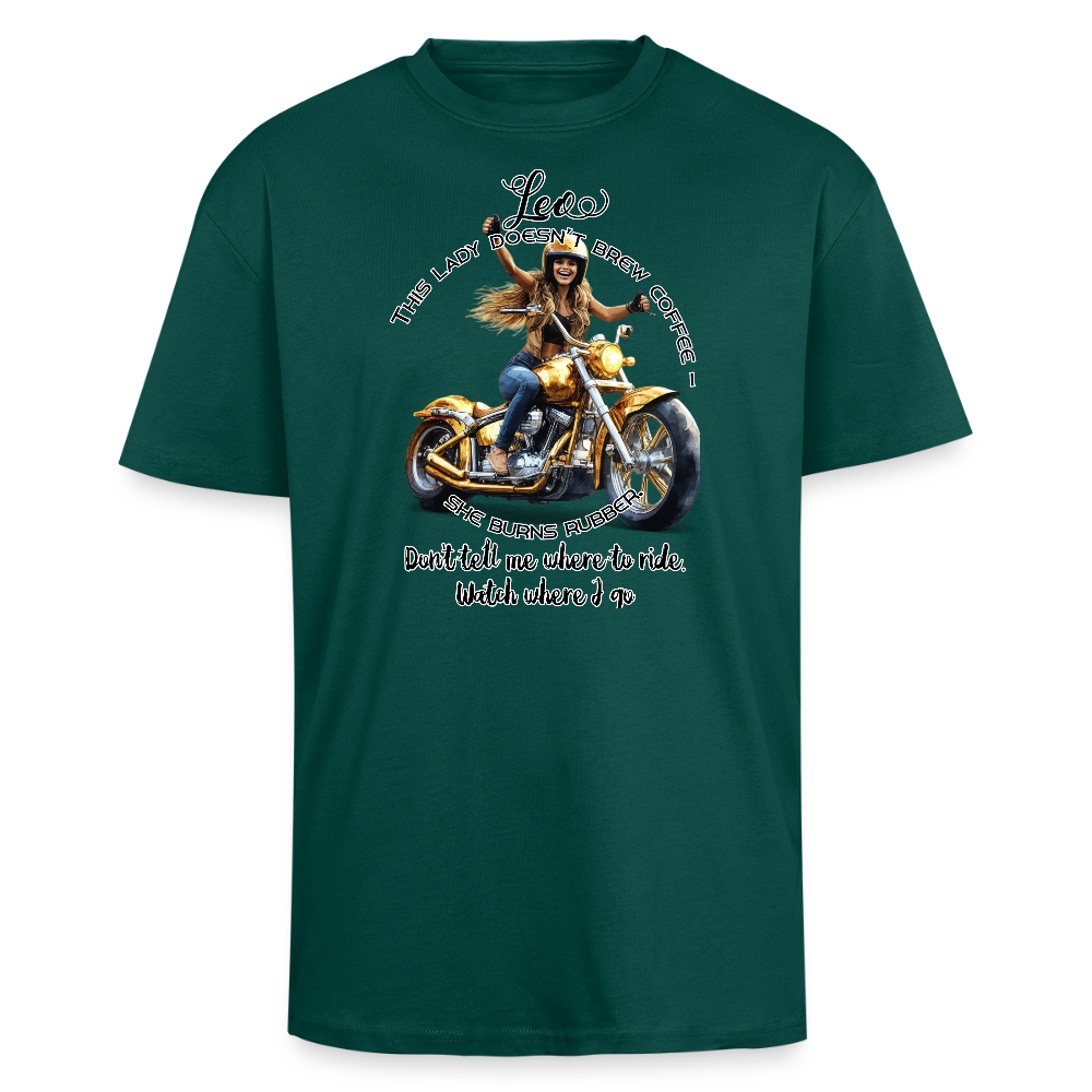 Tää lady polttaa kumia - Paksu Oversized T-paita - hunter green