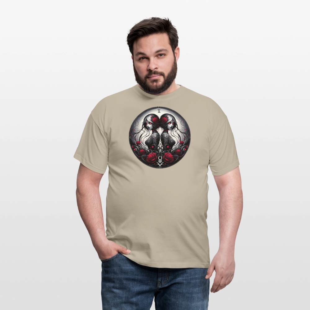 gemini kaksoset Miesten t-paita - hiekanbeige