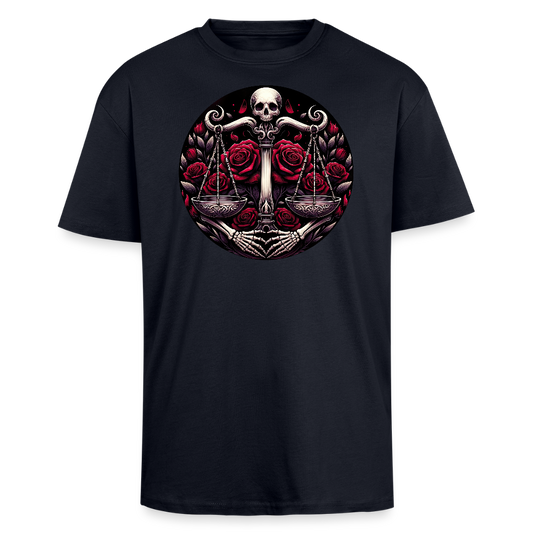 vaaka Paksu Oversized T-paita - laivastonsininen