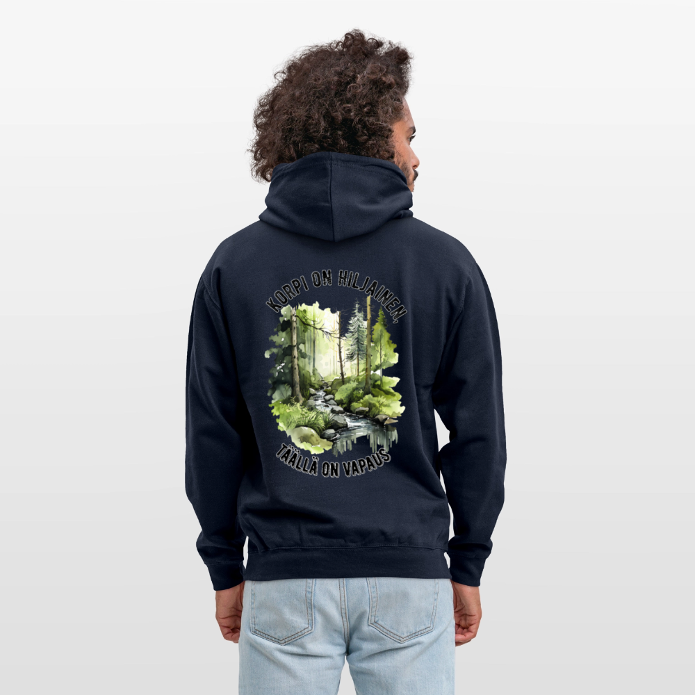 Huppari ”unisex”  korpi on hiljainen täällä on vapaus - laivasto