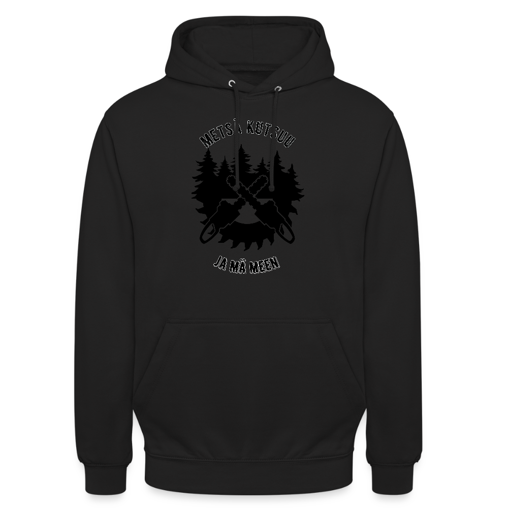 Huppari ”unisex” metsä kutsuu ja mä meen - musta