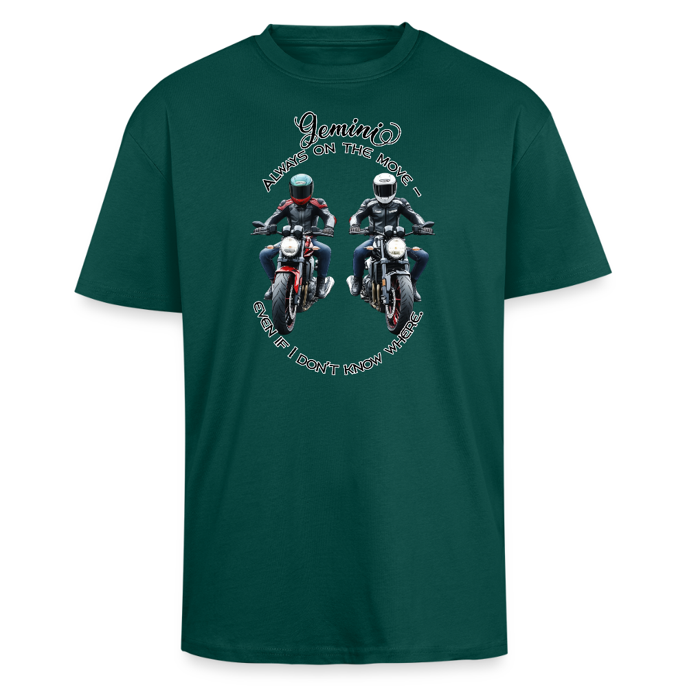 Kaksoset - T-paita niille, jotka ei haluu olla tylsiä - Paksu Oversized T-paita - hunter green
