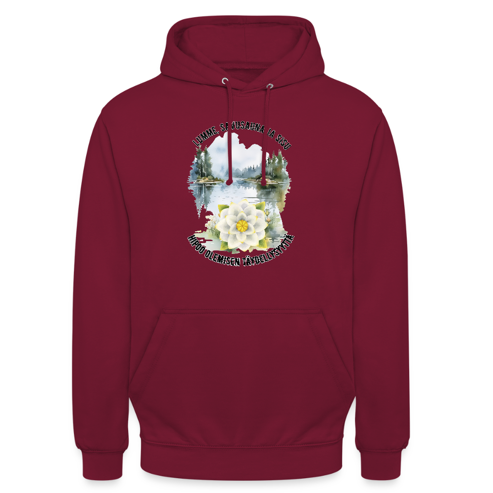 Huppari ”unisex” , lumme, savusauna ja sisu - bordeaux