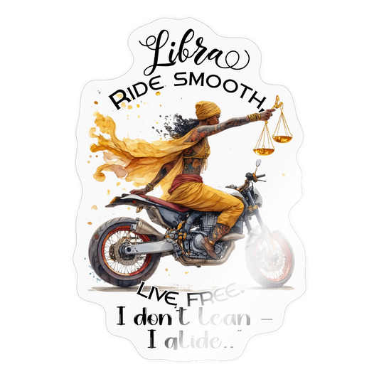 Ride smooth Vaaka horoskooppi - Tarra joka pitää sut tasapainos - läpinäkyvä kiiltävä