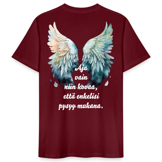 Stanley/Stella CRAFTER unisex t-paita suojelusenkeli - burgundin punainen