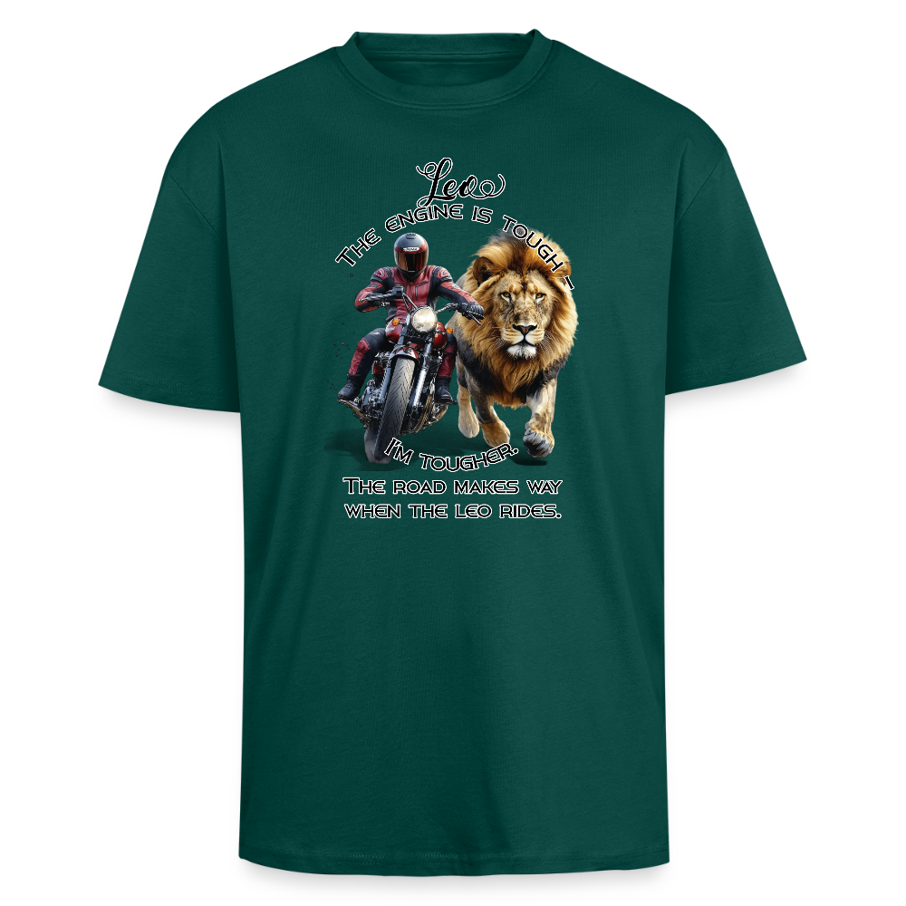 meis ja leijona - Paksu Oversized T-paita - hunter green