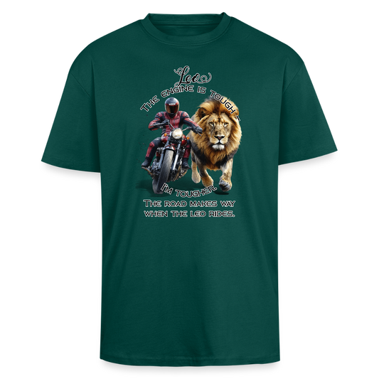 meis ja leijona - Paksu Oversized T-paita - hunter green