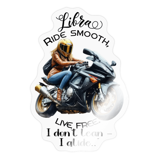 Vaaka  Ride smooth  horoskooppi - Tarra joka pitää sut tasapainos - läpinäkyvä kiiltävä