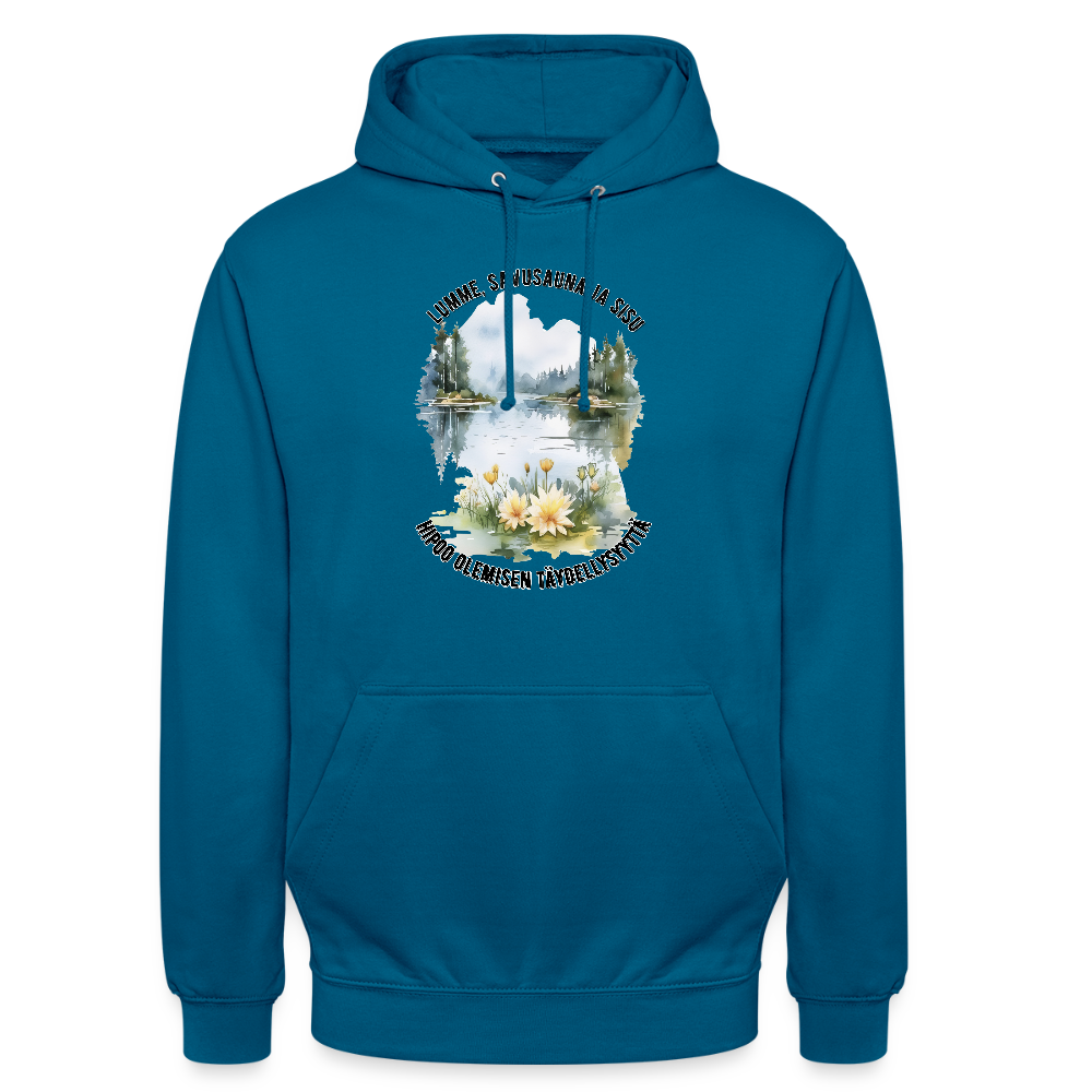 Huppari ”unisex” lumme, savusauna ja sisu - meren sininen 