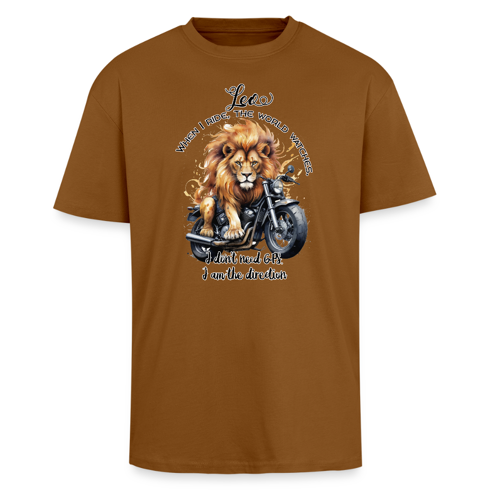 Leijona, when i ride, Paksu Oversized T-paita - toffee