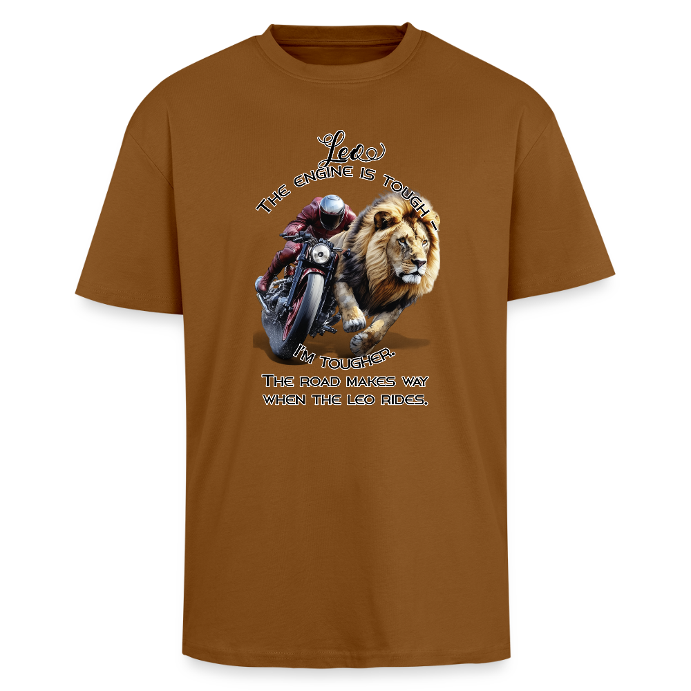 Motoristi-Leijona – Horoskooppi Unisex-Paita Paksu Oversized T-paita - toffee