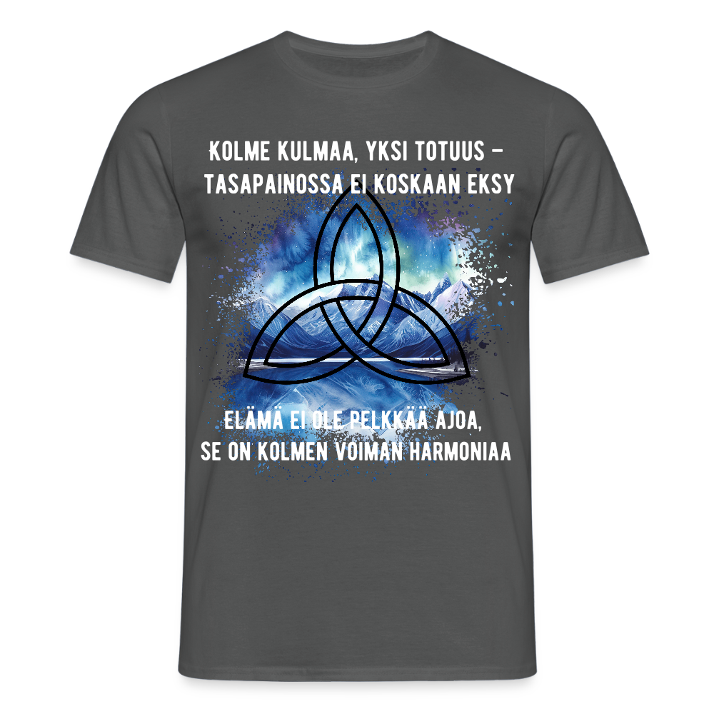 Miesten t-paita - Triquetra - hiilenharmaa