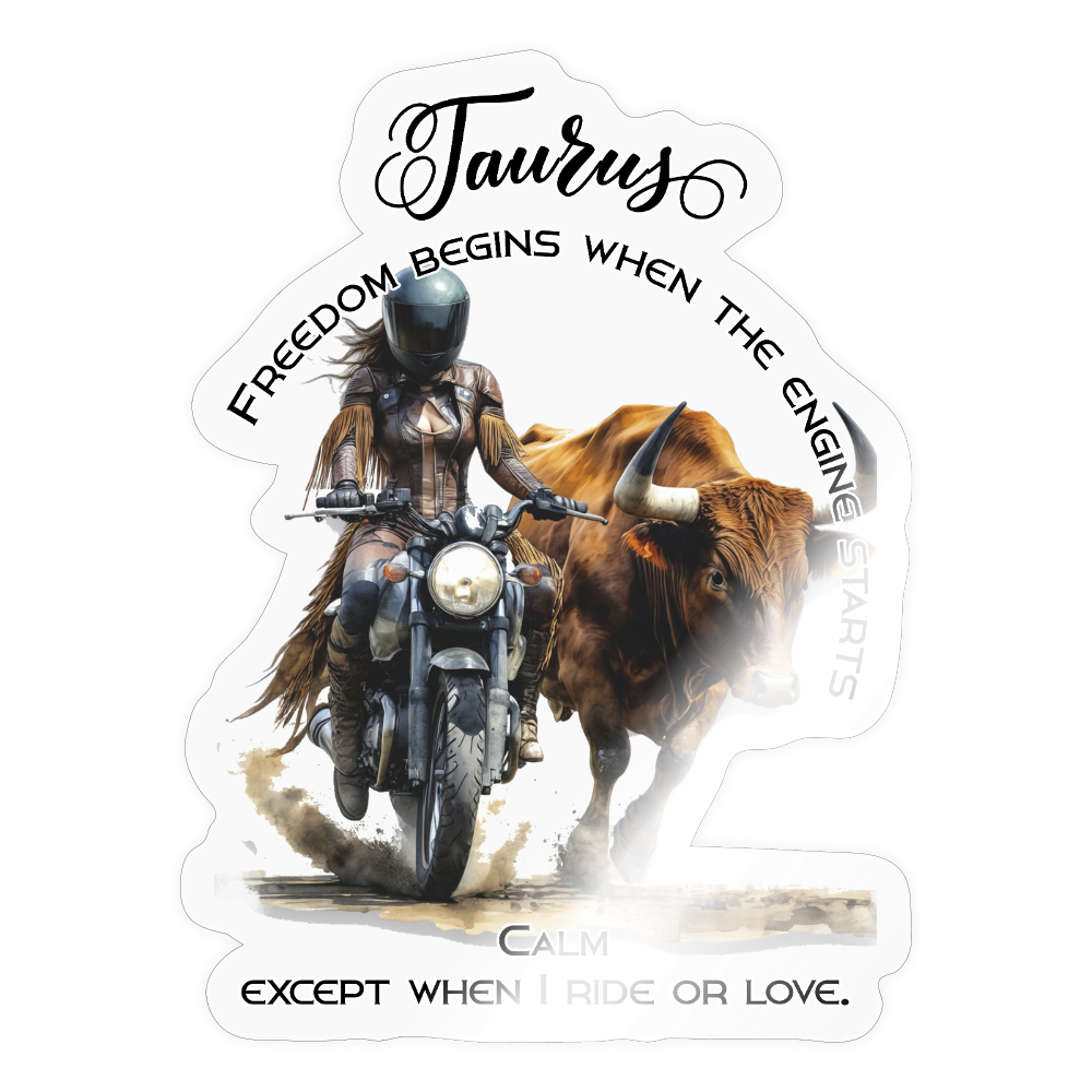 TAURUS-MIMMIN BIKE-TARRA, JOKA EI KYSY LUPAA EIKÄ JÄTÄ JÄLKIÄ Tarra - läpinäkyvä kiiltävä