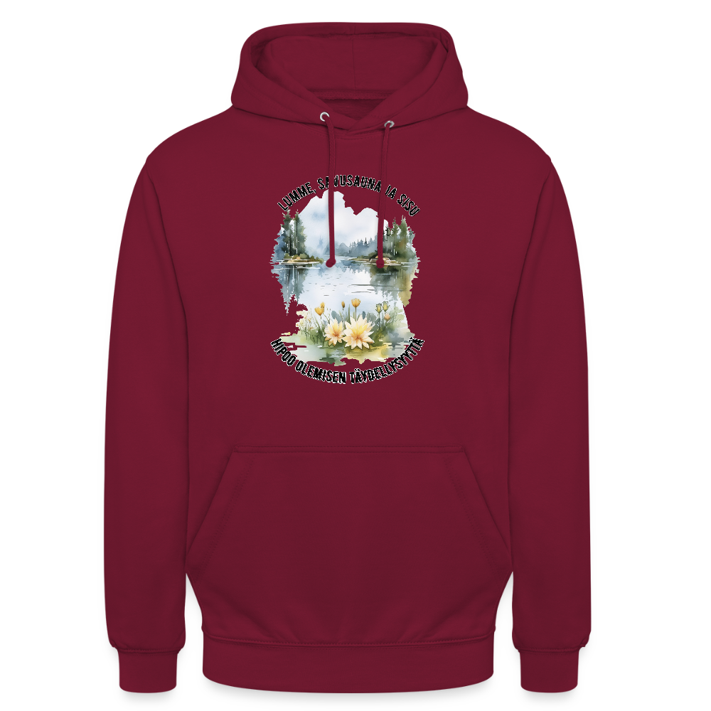 Huppari ”unisex” lumme, savusauna ja sisu - bordeaux