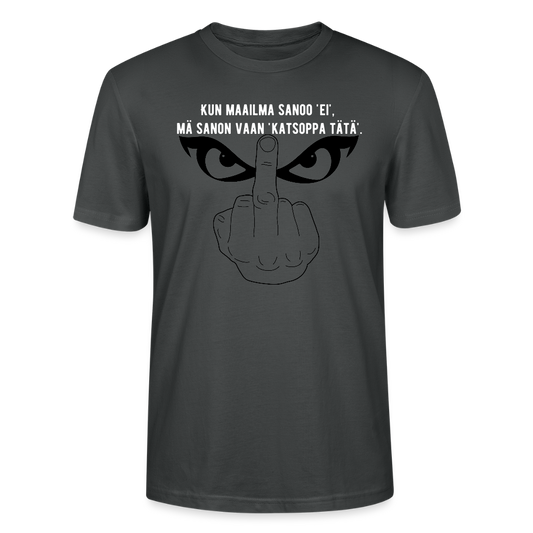 Stanley/Stella CRAFTER unisex t-paita Keskisormi - hiilenharmaa