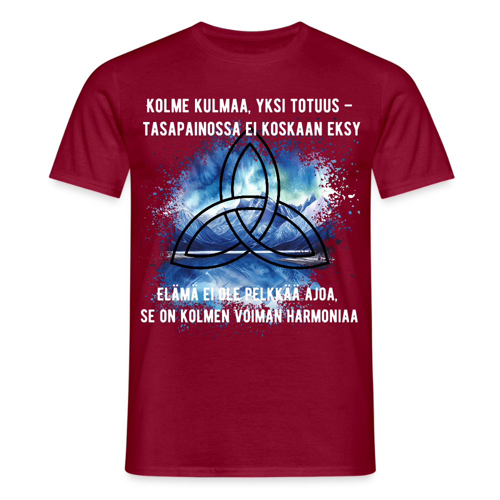 Miesten t-paita - Triquetra - tiilenpunainen