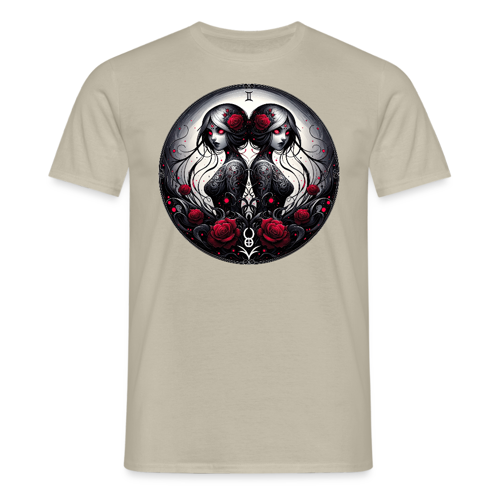 gemini kaksoset Miesten t-paita - hiekanbeige