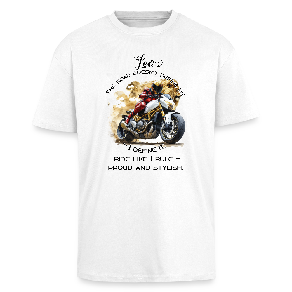 Leijona ei kumarra -printtipaita - Paksu Oversized T-paita - valkoinen