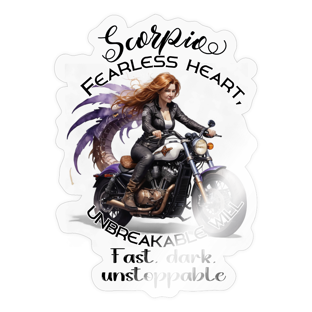 fearless heart skorpioni – biker editioni - Tarra - läpinäkyvä kiiltävä