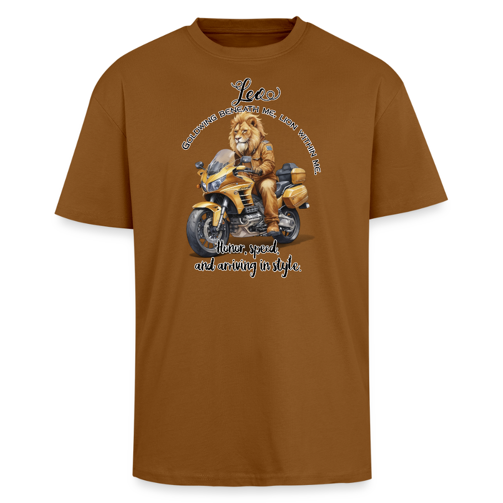 Leijona-motoristi - Paksu Oversized T-paita - toffee