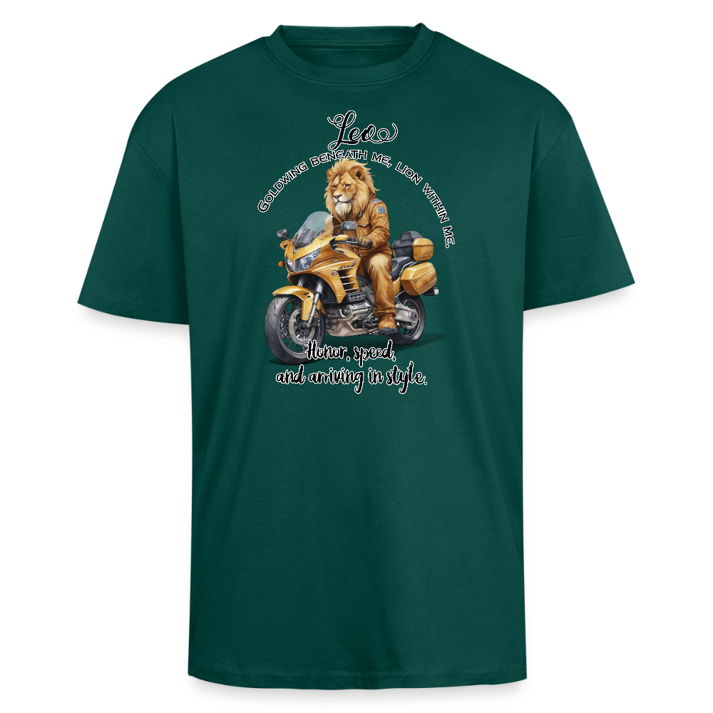 Leijona-motoristi - Paksu Oversized T-paita - hunter green
